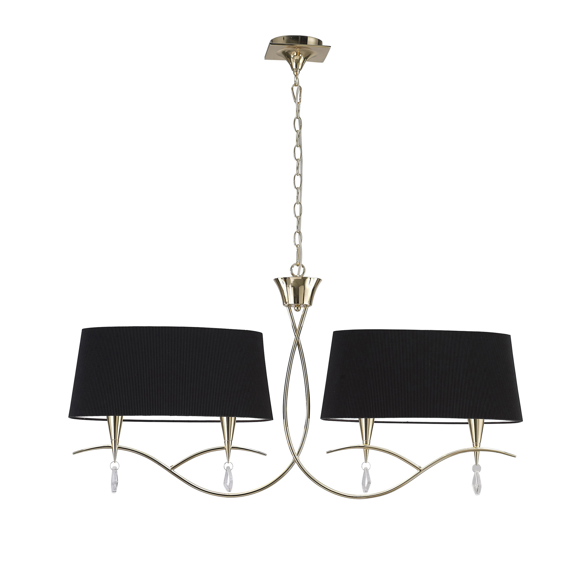 Mara French Gold-Black Ceiling Lights Mantra Multi Arm Fittings Mara French Gold-Black Ceiling Lights Mantra Multi Arm Fittings